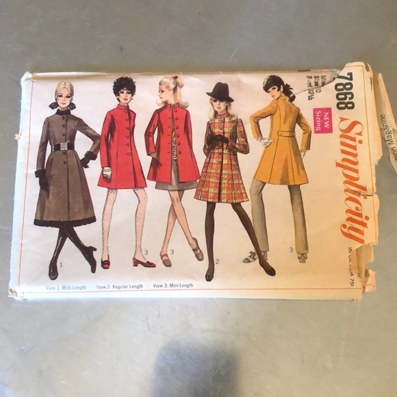 Other - FREE ADD ON ITEM: 1960s Vintage Coat Pattern